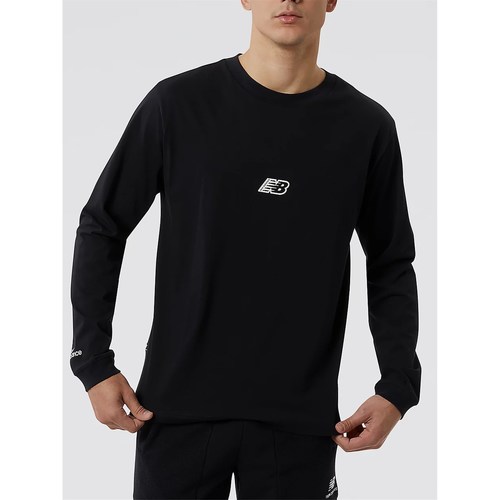 Abbigliamento Uomo T-shirts a maniche lunghe New Balance MT23515 Nero
