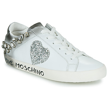 Scarpe Donna Sneakers basse Love Moschino FREE LOVE Bianco / Grigio