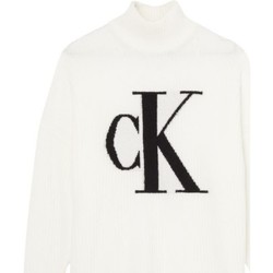 Abbigliamento Donna Felpe Calvin Klein Jeans Oversized Bianco