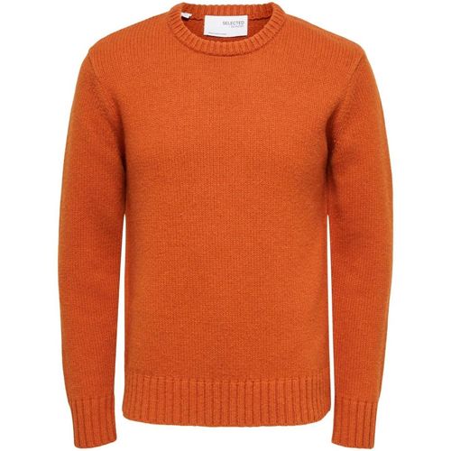 Abbigliamento Uomo Maglioni Selected 16086702 SLHSOLO-BOMBAY BROWN Arancio