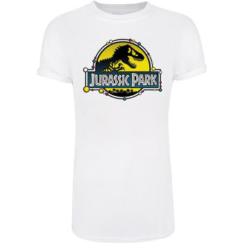 Abbigliamento Donna T-shirts a maniche lunghe Jurassic Park DNA Bianco