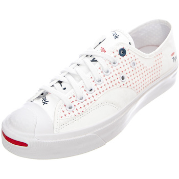 Scarpe Uomo Sneakers Converse Jack Purcell Rally Ox Sportility White / Red Bianco