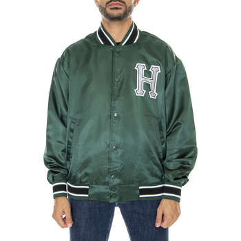 Abbigliamento Uomo Giacche Huf Crackerjack Satin Baseball Jacket Forest Green Verde