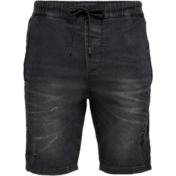 Abbigliamento Uomo Giacche in jeans Only&sons 22019074 Nero