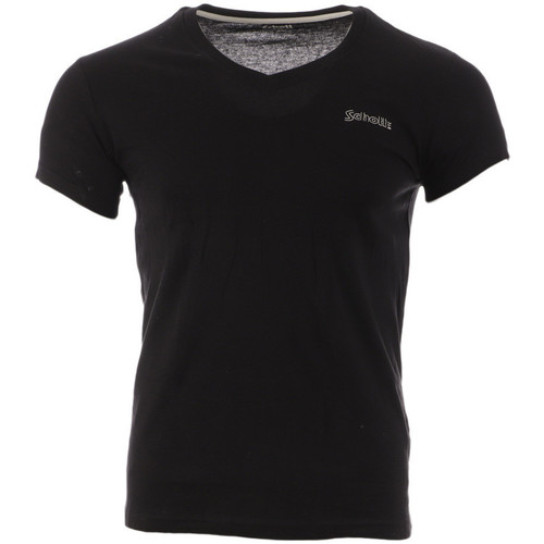 Abbigliamento Uomo T-shirt & Polo Schott SC-JEFFVNECK Nero