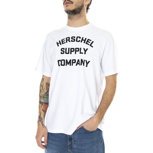 Abbigliamento Uomo T-shirt & Polo Herschel Staked Chest Logo Bianco