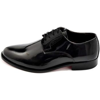 Scarpe Uomo Derby & Richelieu Malu Shoes Scarpe uomo stringate classiche vernice nero puntinato made in Nero