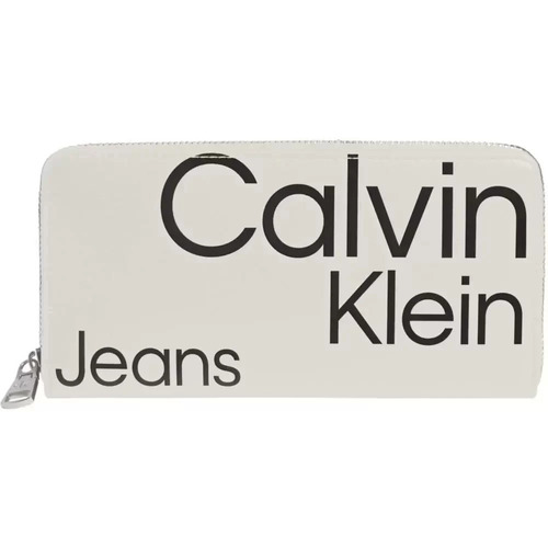Borse Donna Portafogli Calvin Klein Jeans Zippé Rfid Beige