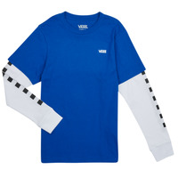 Abbigliamento Bambino T-shirts a maniche lunghe Vans LONG CHECK TWOFER BOYS Blu / Bianco