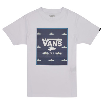 Abbigliamento Bambino T-shirt maniche corte Vans PRINT BOX BOYS Bianco / Blu