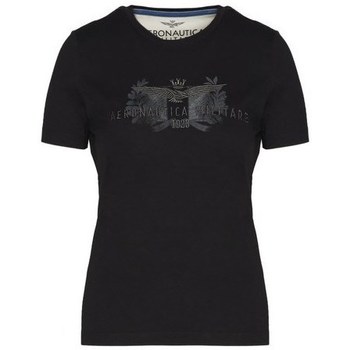Abbigliamento Donna T-shirt maniche corte Aeronautica Militare TS2038DJ496101 Nero