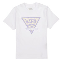 Abbigliamento Bambina T-shirt maniche corte Vans CHECKER FLORAL TRIANGLE BFF Bianco / Viola