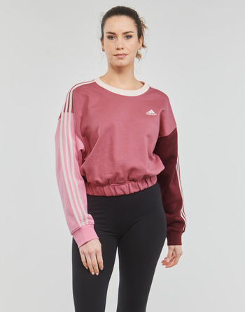 Abbigliamento Donna Felpe Adidas Sportswear 3S CR SWT Bordeaux / Rosa