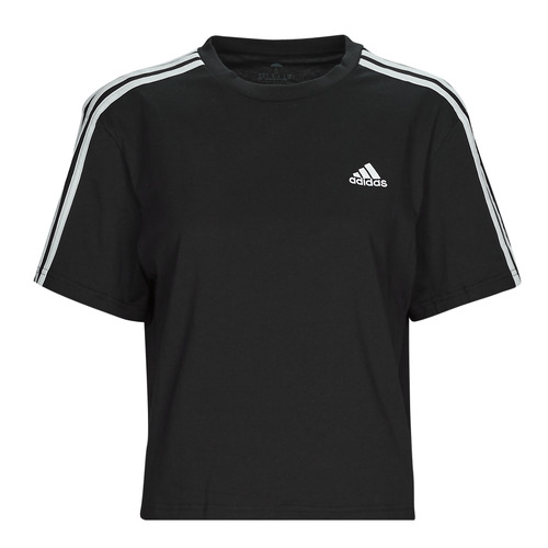 Abbigliamento Donna T-shirt maniche corte Adidas Sportswear 3S CR TOP Nero
