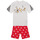 Abbigliamento Unisex bambino Pigiami / camicie da notte Adidas Sportswear LK DY MM T SET Bianco / Rosso