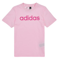 Abbigliamento Bambina T-shirt maniche corte Adidas Sportswear LK LIN CO TEE Rosa / Clair