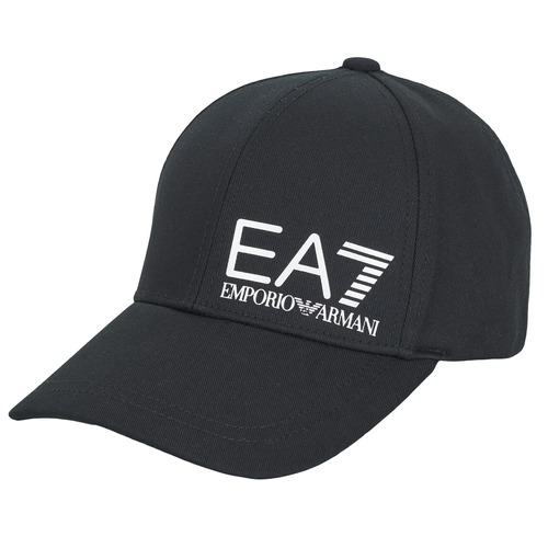 Accessori Uomo Cappellini Emporio Armani EA7 TRAIN CORE U CAP LOGO - TRAIN CORE ID U LOGO CAP Nero / Bianco