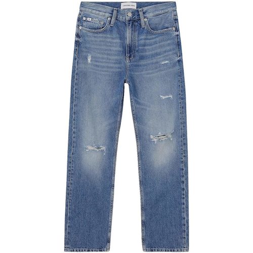 Abbigliamento Donna Jeans Calvin Klein Jeans HIGH RISE STRAIGHT ANKLE Blu