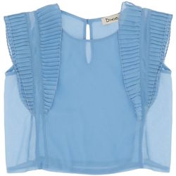 Abbigliamento Bambina Camicie Dixie CAMICIA CON ALETTE CREPE Blu