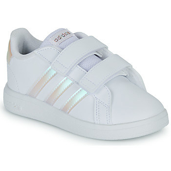 Scarpe Bambina Sneakers basse Adidas Sportswear GRAND COURT 2.0 CF Bianco / Rosa / Pale