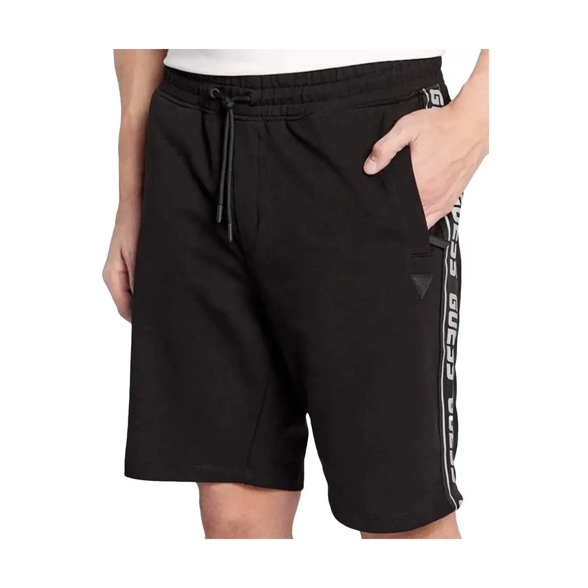 Abbigliamento Uomo Shorts / Bermuda Guess Sport logo original Nero