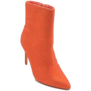 Scarpe Donna Tronchetti Malu Shoes Scarpa tronchetto mezzo stivaletto donna a punta arancione con Multicolore