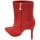 Scarpe Donna Tronchetti Malu Shoes Scarpa tronchetto mezzo stivaletto donna a punta rosso con tacc Rosso