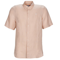 Abbigliamento Uomo Camicie maniche corte Timberland SS Mill River Linen Shirt Slim Rosa