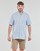 Abbigliamento Uomo Camicie maniche corte Timberland SS Mill River Linen Shirt Slim Blu / Cielo