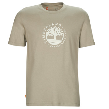 Abbigliamento Uomo T-shirt maniche corte Timberland SS Refibra Logo Graphic Tee Regular Beige