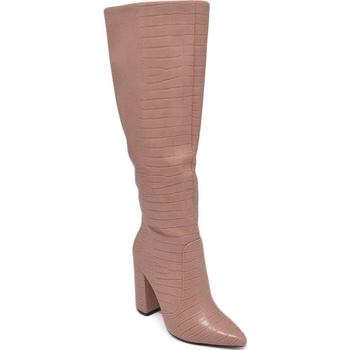 Scarpe Donna Stivali Malu Shoes Stivali donna rosa a punta tacco doppio 10 cm lucido altezza gi Rosa