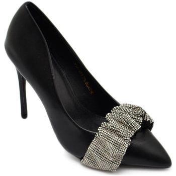 Scarpe Donna Décolleté Malu Shoes Decolette' donna ecopelle matte nero con punta tacco sottile 12 Nero