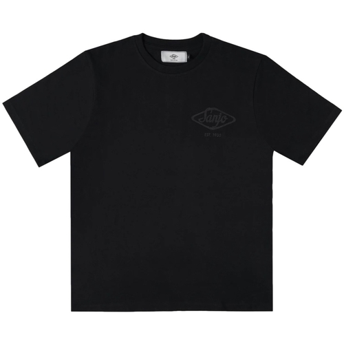 Abbigliamento Uomo T-shirt & Polo Sanjo Flocked Logo T-Shirt - All Black Nero