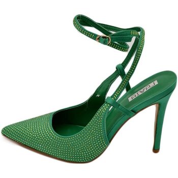 Scarpe Donna Décolleté Malu Shoes Scarpe decollete donna elegante punta in tessuto verde bosco ta Verde