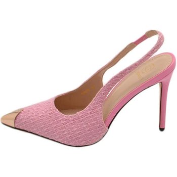 Scarpe Donna Décolleté Malu Shoes Decollete' donna rosa alto tacco a spillo 12 cm aperto dietro p Rosa