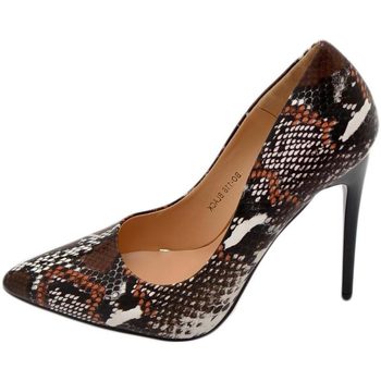 Scarpe Donna Décolleté Malu Shoes Decolette' donna ecopelle stampata coccodrillo matte multicolor Nero