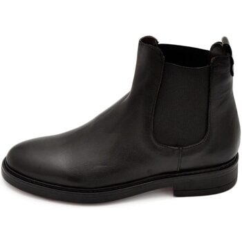 Image of Stivali Malu Shoes Scarpe Beatles uomo stivaletto con elastico in vera pelle nappa nero s