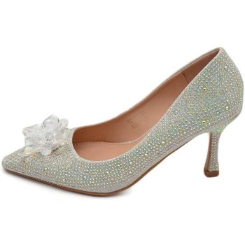 Scarpe Donna Décolleté Malu Shoes Decolette' scarpa donna gioiello spilla cristallo di ghiaccio a Multicolore