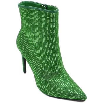 Scarpe Donna Tronchetti Malu Shoes Scarpa tronchetto mezzo stivaletto donna a punta verde con tacc Verde