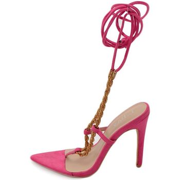 Scarpe Donna Sandali Malu Shoes Sandalo donna con tacco a spillo 12  punta alto fucsia con cate Multicolore