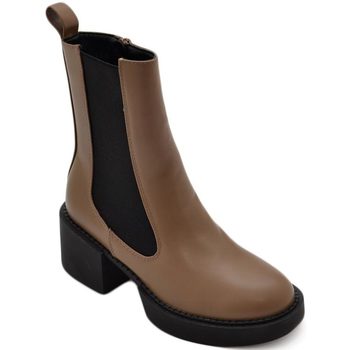 Image of Stivalitti Malu Shoes Scarpe Stivali basso donna platform chelsea boots beige con fondo alto
