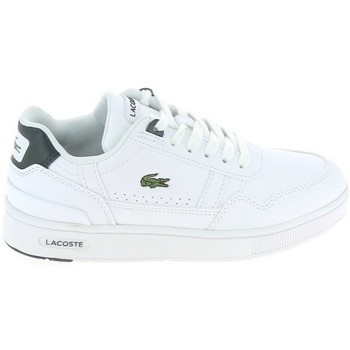 Scarpe Bambino Sneakers Lacoste T Clip C Blanc Vert Bianco