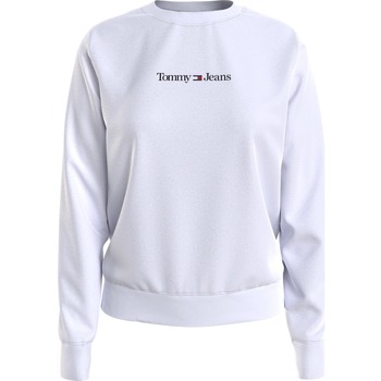 Abbigliamento Donna Felpe Tommy Jeans Reg Serif Linear Sweater Bianco