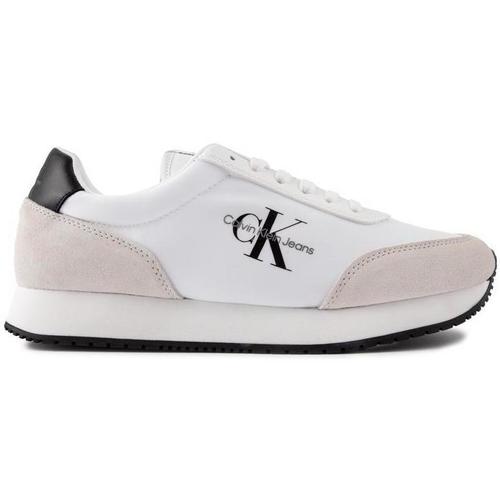 Scarpe Uomo Sneakers Calvin Klein Jeans Retro Runner Formatori Bianco