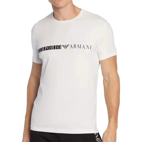 Abbigliamento Uomo T-shirt maniche corte Emporio Armani Biały Slim Fit Bianco