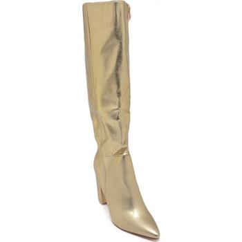 Scarpe Donna Stivali Malu Shoes Stivali donna oro a punta tacco doppio 10 cm lucido effetto spe Oro
