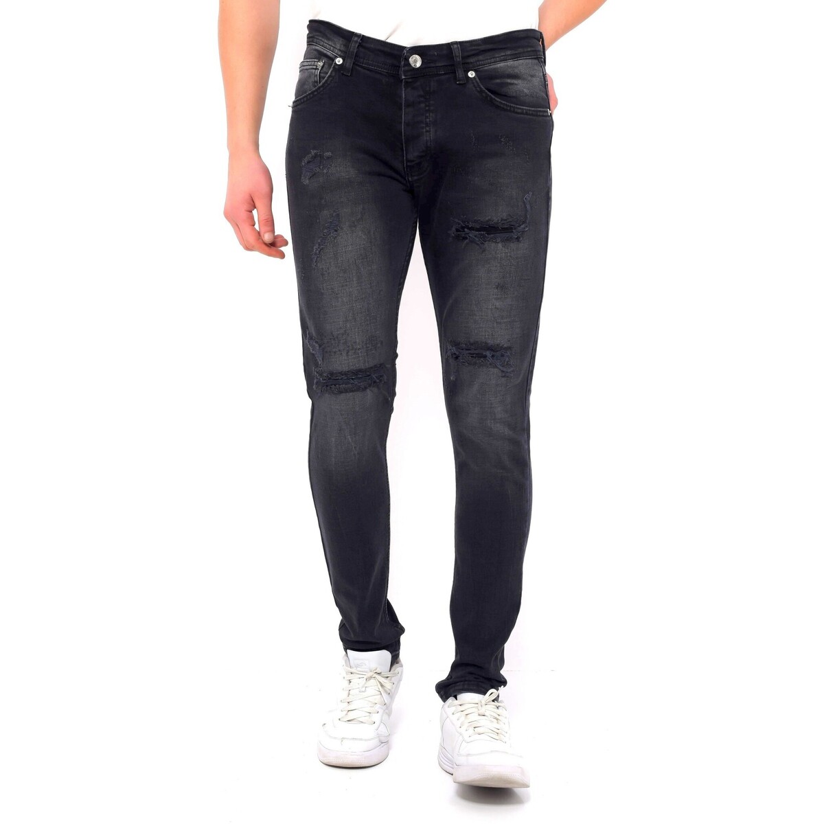 Abbigliamento Uomo Jeans slim True Rise 140550457 Nero
