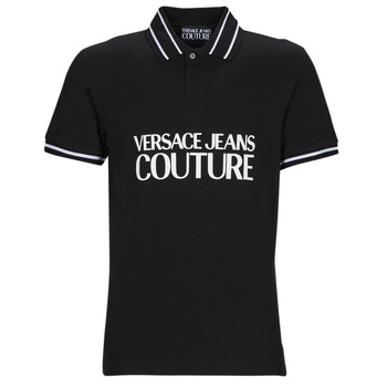 Abbigliamento Uomo Polo maniche corte Versace Jeans Couture GAGT03-899 Nero / Bianco