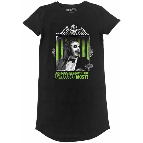 Abbigliamento Donna T-shirts a maniche lunghe Beetlejuice Ghost With The Most Nero