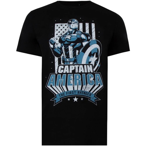 Abbigliamento Uomo T-shirts a maniche lunghe Captain America The First Avenger Nero